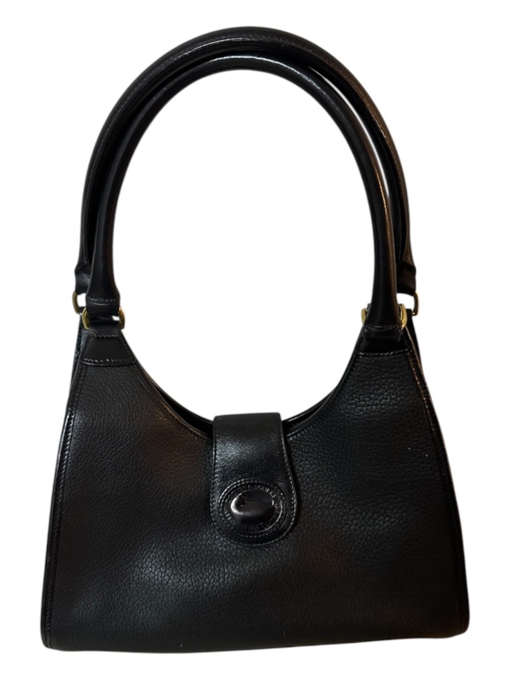Dooney & Bourke Black Pebbled Leather Bag Classic Hobo